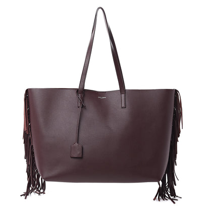 Saint Laurent Calfskin Large Fringe Shopping Tote Amaranto 1 of 11