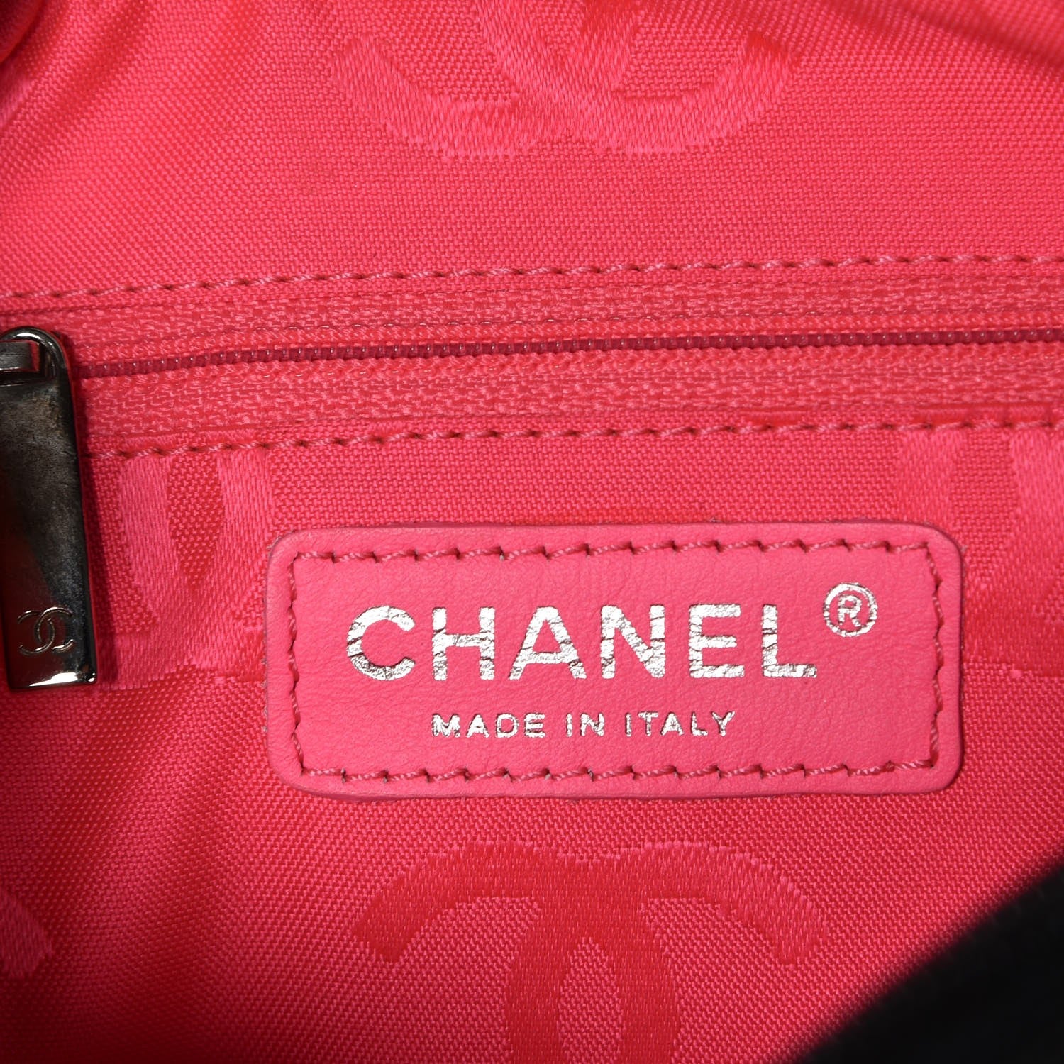 Chanel Calfskin Quilted Cambon Pochette Black White 7 of 8