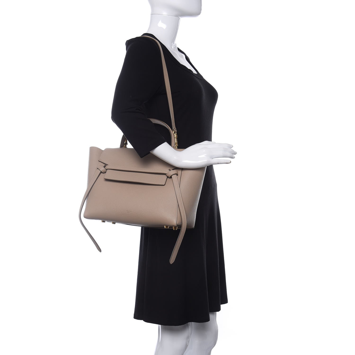 Celine Grained Calfskin Mini Belt Bag Light Taupe 2 of 9