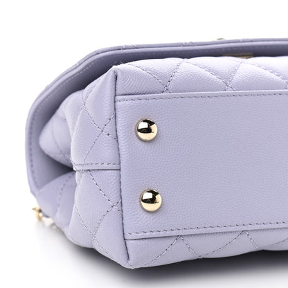 Chanel Caviar Quilted Extra Mini Coco Handle Flap Light Purple 9 of 11