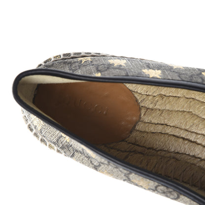 Gucci GG Supreme Monogram Bees Espadrille Flats 38.5 Beige Ebony Oro Black 5 of 7