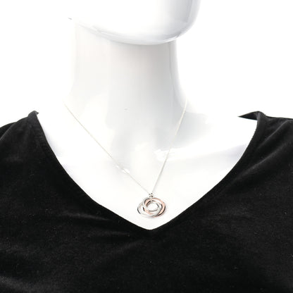 Tiffany Sterling Silver Rubedo 1837 Circles Pendant Necklace 2 of 6