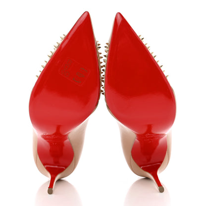 Christian Louboutin Kid Bareta 100 Pumps 37 Nude Light Gold 6 of 22