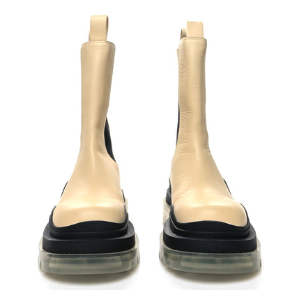 Bottega Veneta Calfskin The Tire Chelsea Boots 37.5 Wax Black Transparent 2 of 7