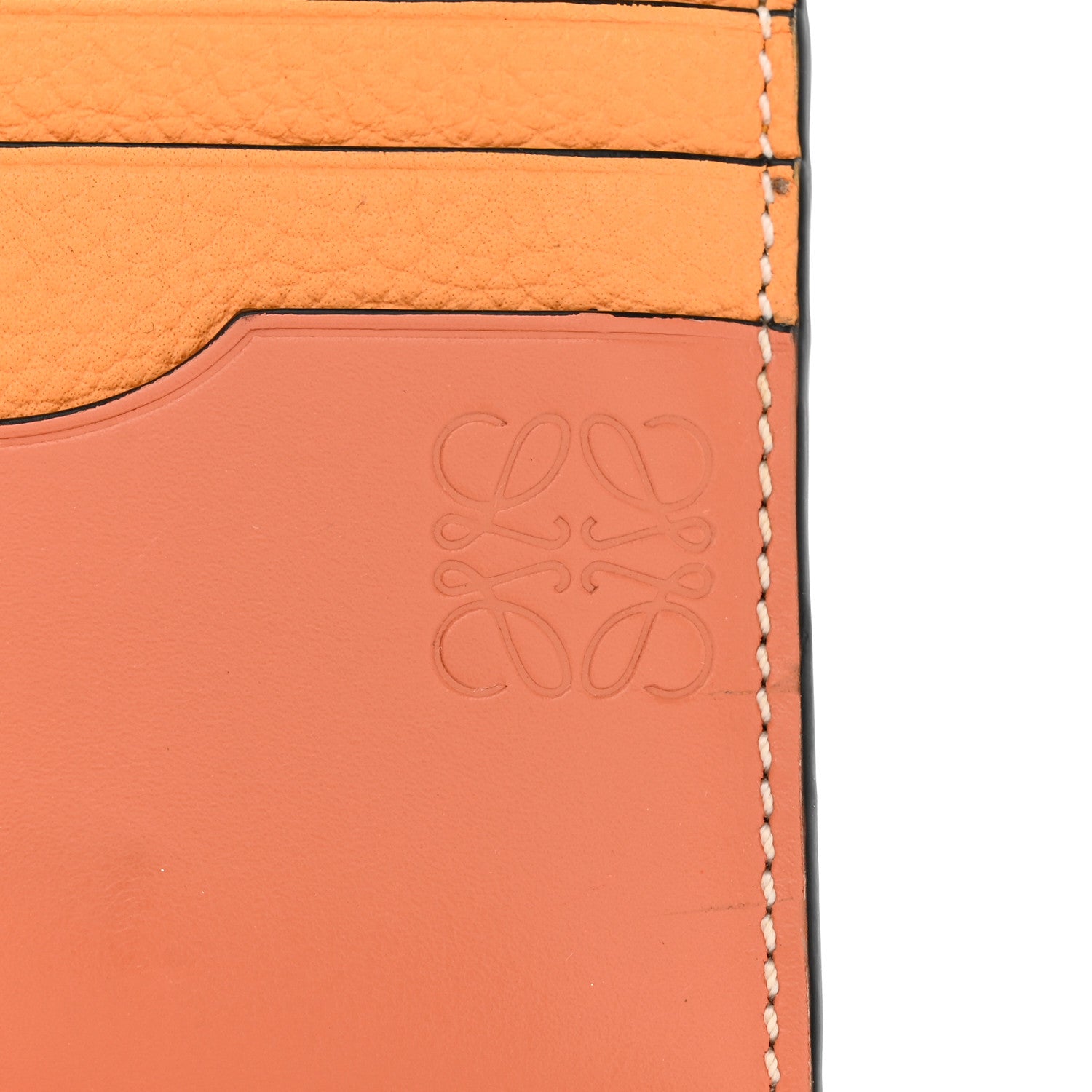 Loewe Soft Grained Calfskin Square Card Holder With Chain Orange 8 of 8