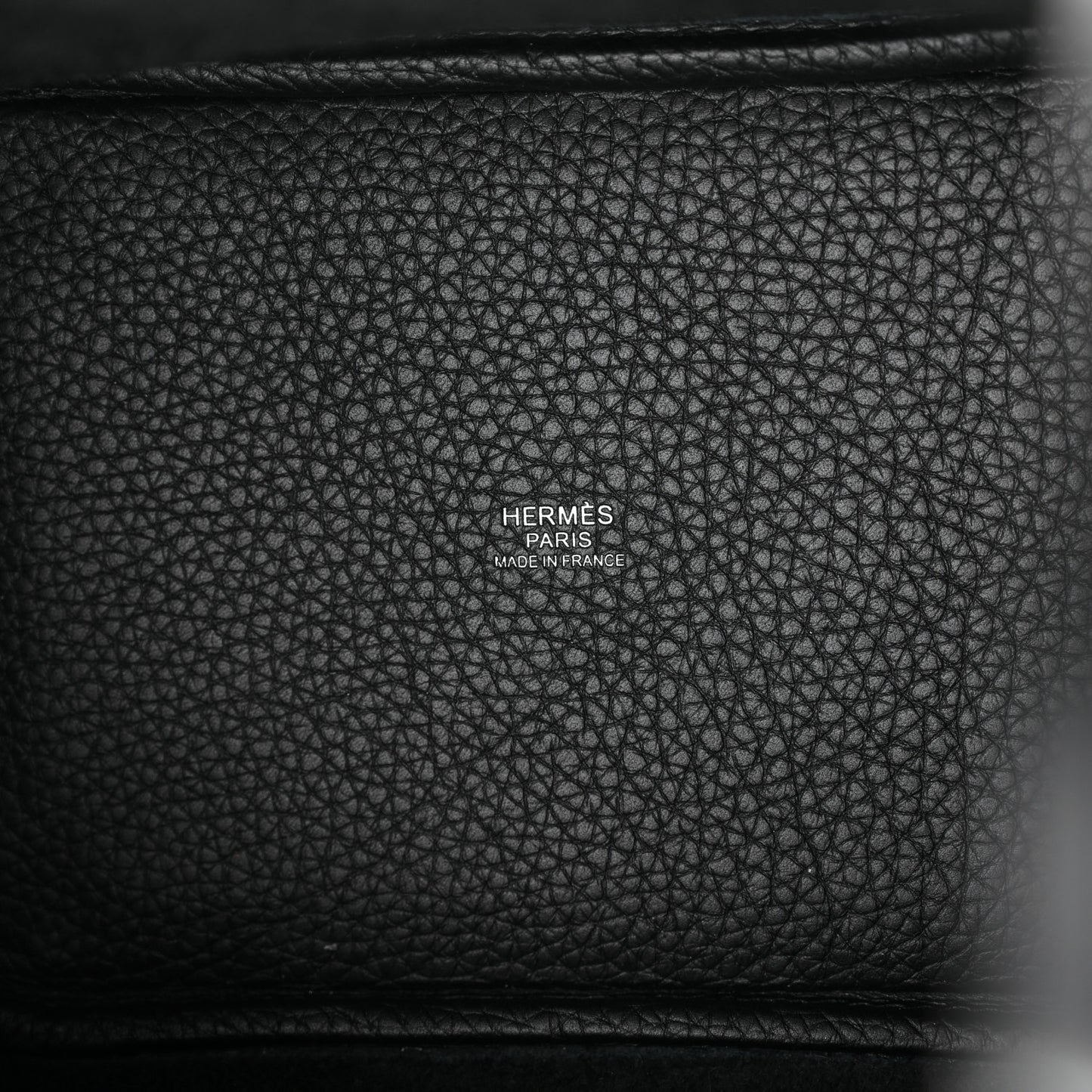 Taurillon Clemence Monochrome Picotin Lock 18 PM Black