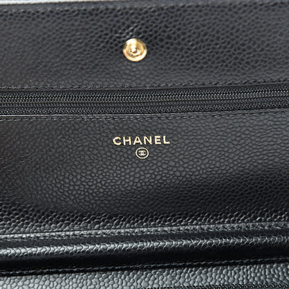 Chanel Caviar Quilted Wallet On Chain WOC Black 5 of 12