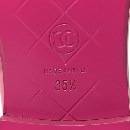 Chanel Lambskin Quilted CC Turnlock Loafers 35.5 Fuchsia 6 of 8