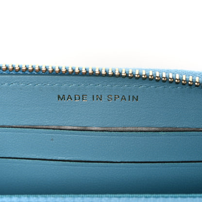 Chanel Lambskin Quilted Medium Zip Around Wallet Blue 7 of 8