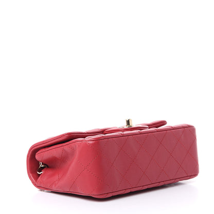 Chanel Lambskin Quilted Mini Rectangular Flap Red 4 of 11