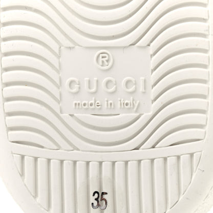 Gucci GG Supreme Monogram Strawberry Web Womens Ace Sneakers 35 Beige Multicolor Red Green 7 of 8