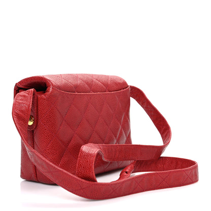 Chanel Caviar Quilted Shoulder Bag Red 3 of 11