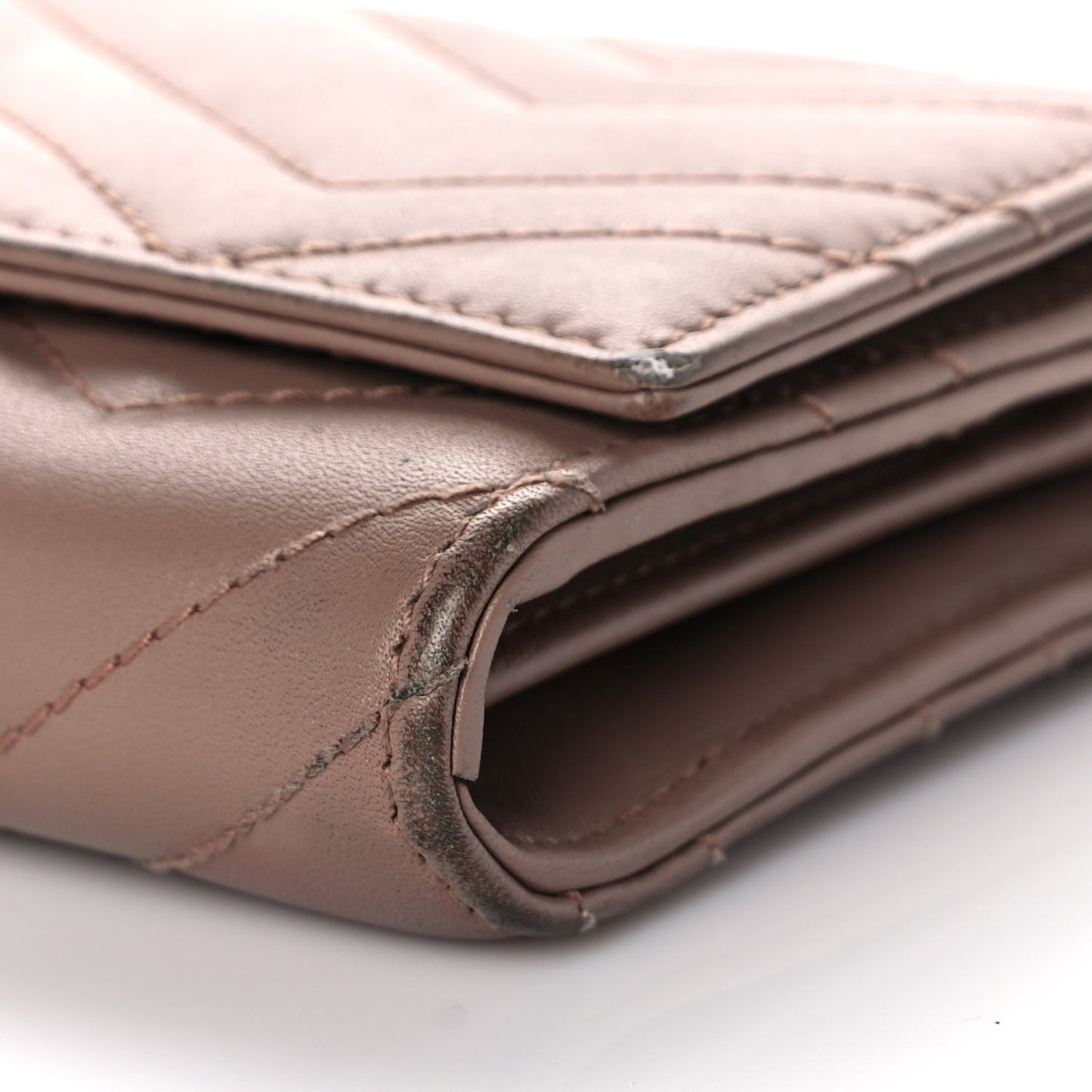 Calfskin Matelasse GG Marmont Continental Wallet Porcelain Rose