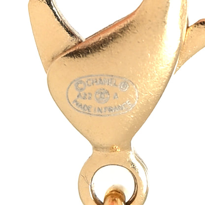 Chanel Crystal Metal CC Round Pendant Necklace Gold 5 of 5
