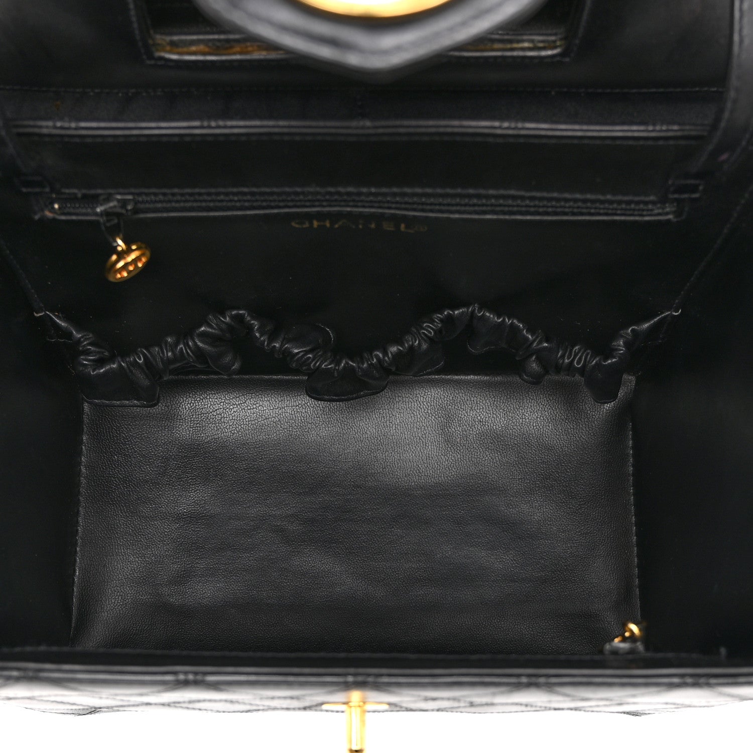 Chanel Calfskin Stitch Vanity Case Black 5 of 12