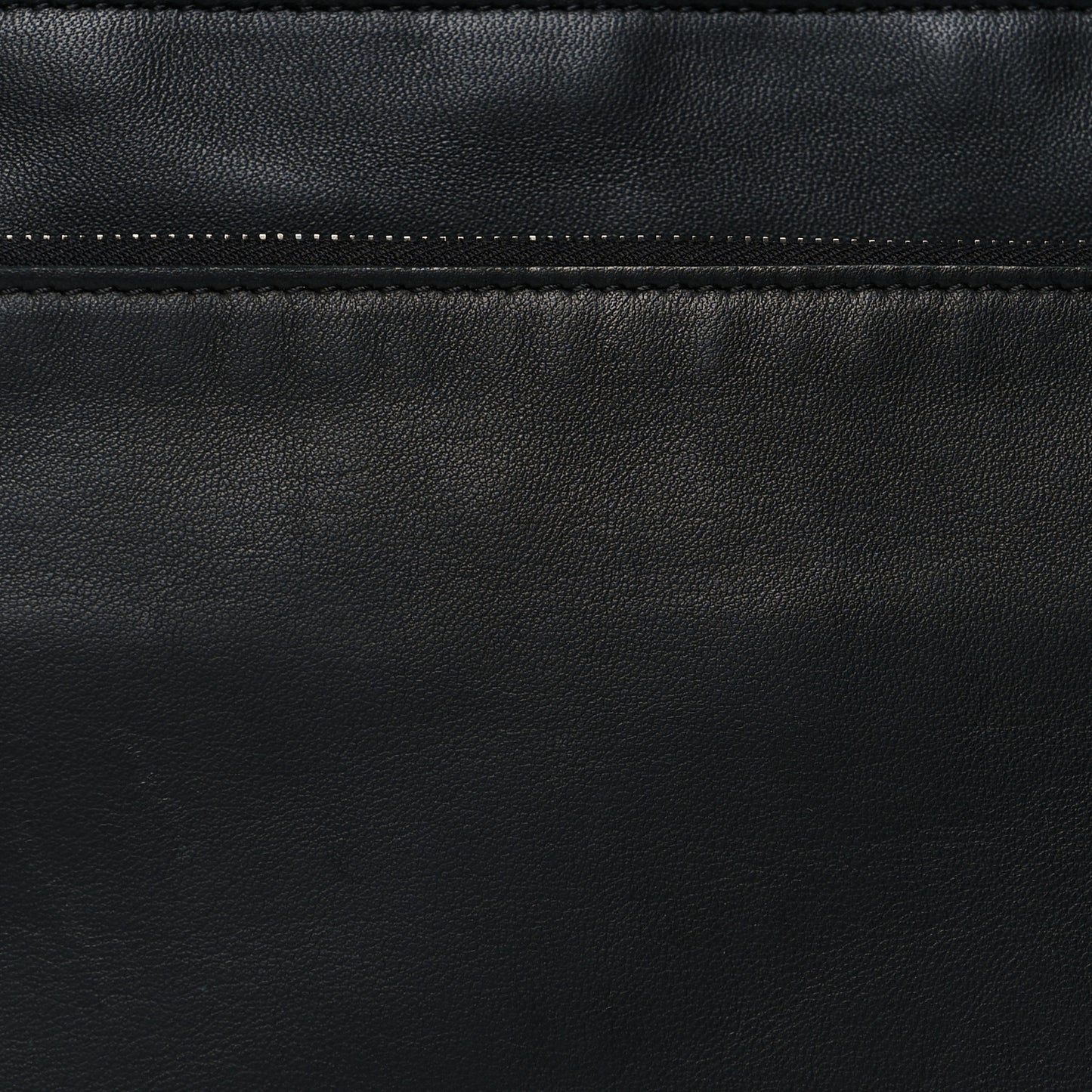 Nappa Rockstud Triple Zip Wristlet Pouch Black