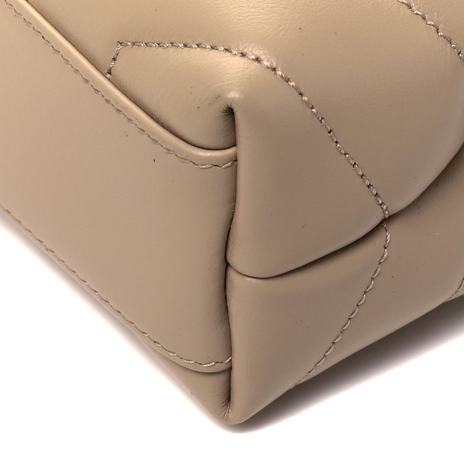 Saint Laurent Calfskin Y Quilted Monogram Toy Loulou Crossbody Bag Dark Beige 9 of 9