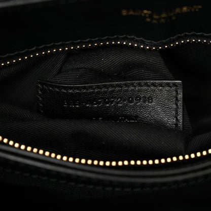 Saint Laurent Calfskin Y Quilted Monogram Toy Loulou Crossbody Bag Black 6 of 16