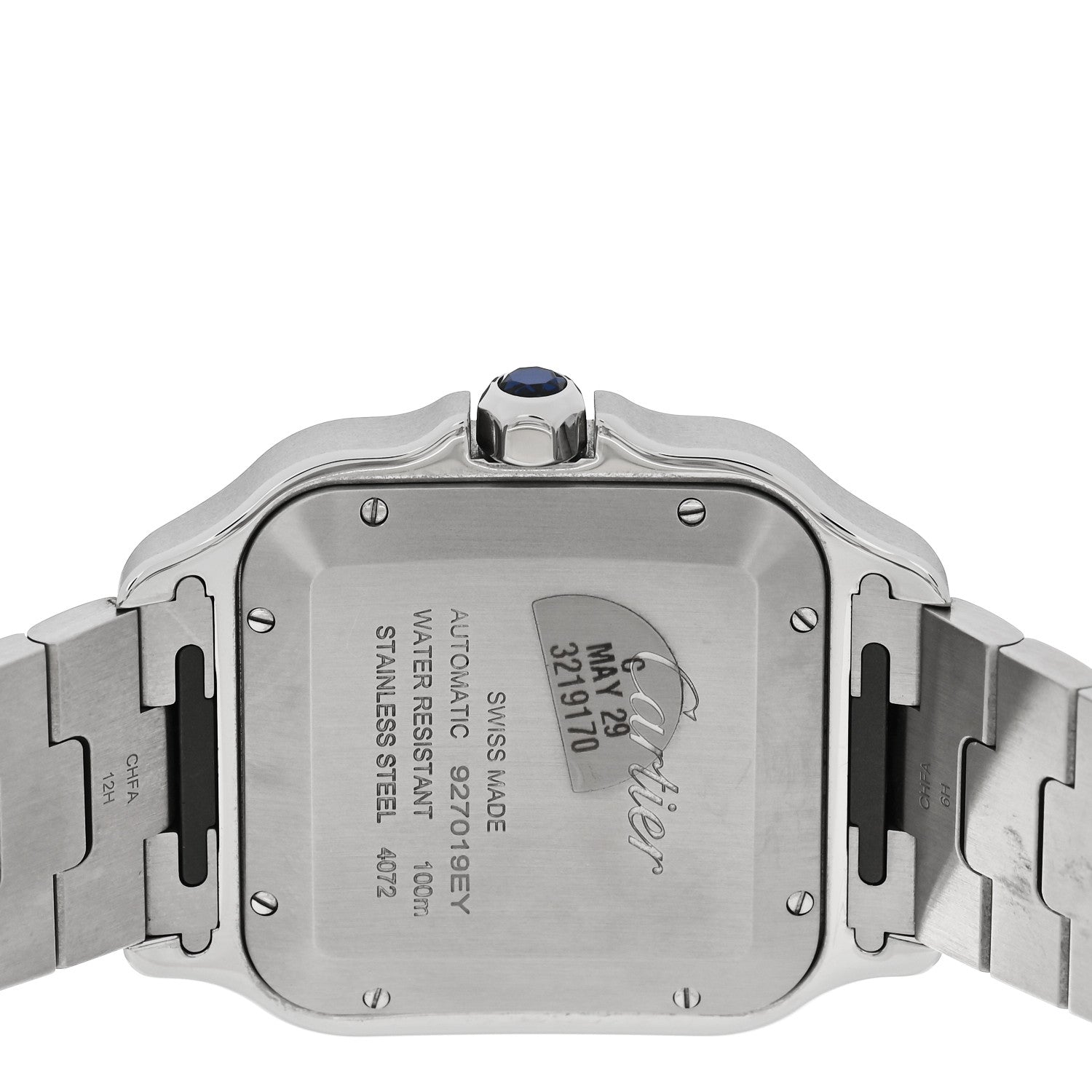 Cartier Stainless Steel 18K Yellow Gold 39.8mm Santos De Cartier Automatic Watch 4 of 5