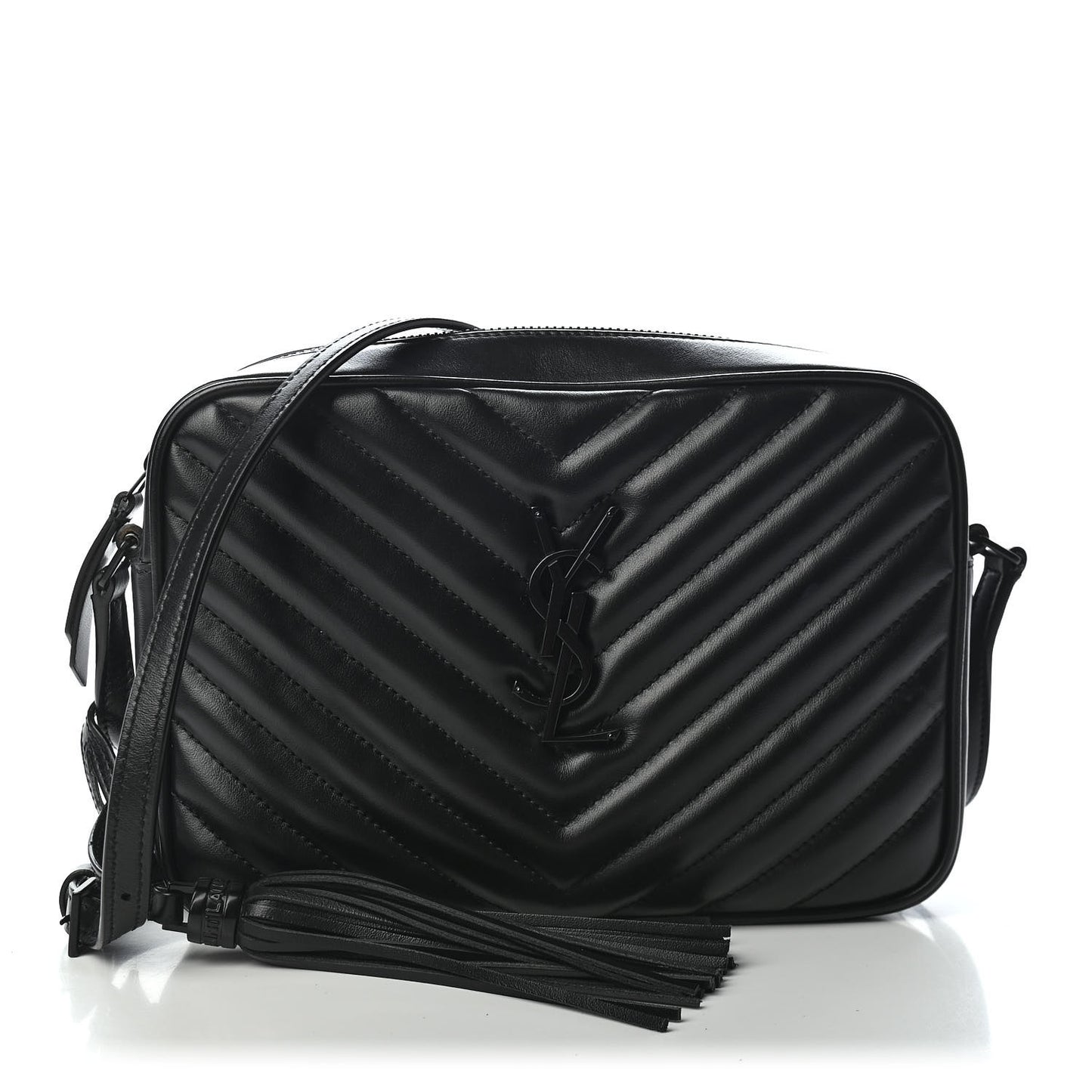 Calfskin Matelasse Monogram Lou Camera Bag Black