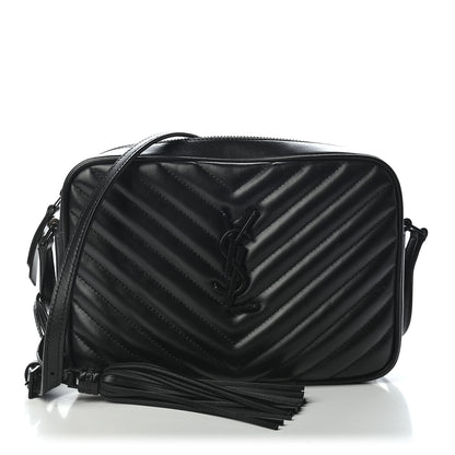 Saint Laurent Calfskin Matelasse Monogram Lou Camera Bag Black 1 of 8