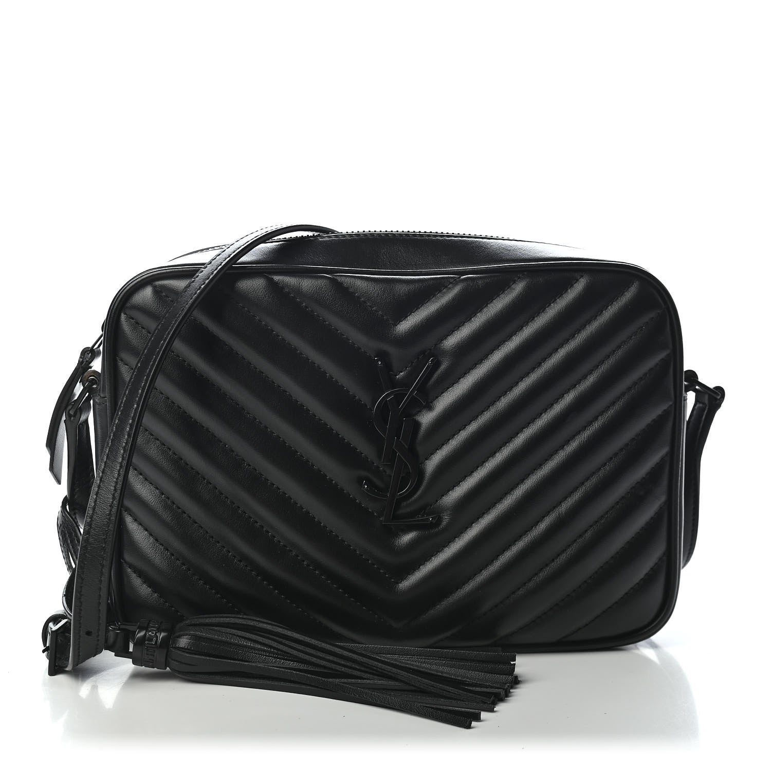 Saint Laurent Calfskin Matelasse Monogram Lou Camera Bag Black 1 of 8