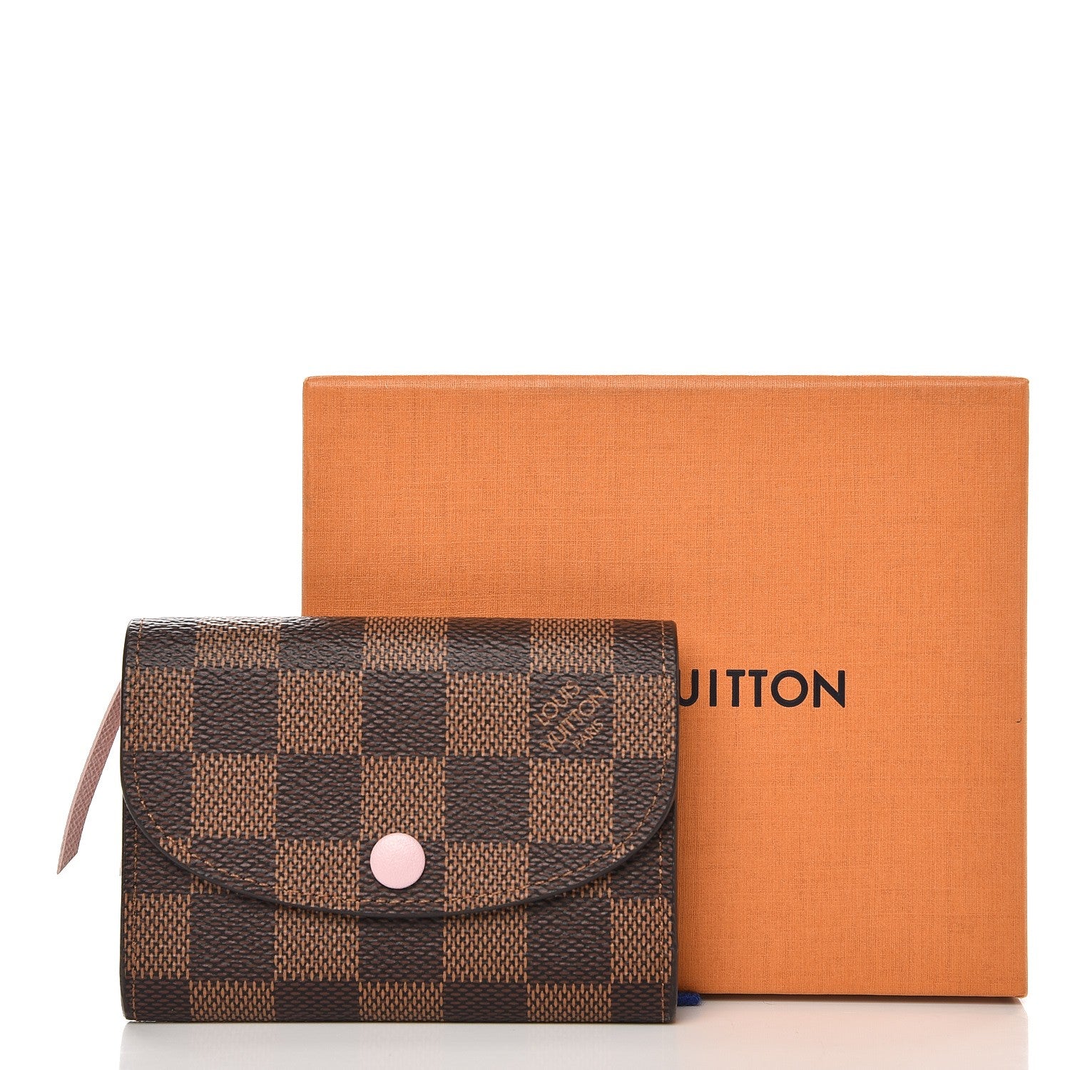 Louis Vuitton Damier Ebene Rosalie Coin Purse Rose Ballerine 8 of 8