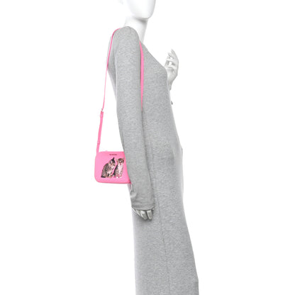 Balenciaga Calfskin Kittens Logo XS Everyday Camera Bag Acid Pink 2 of 13