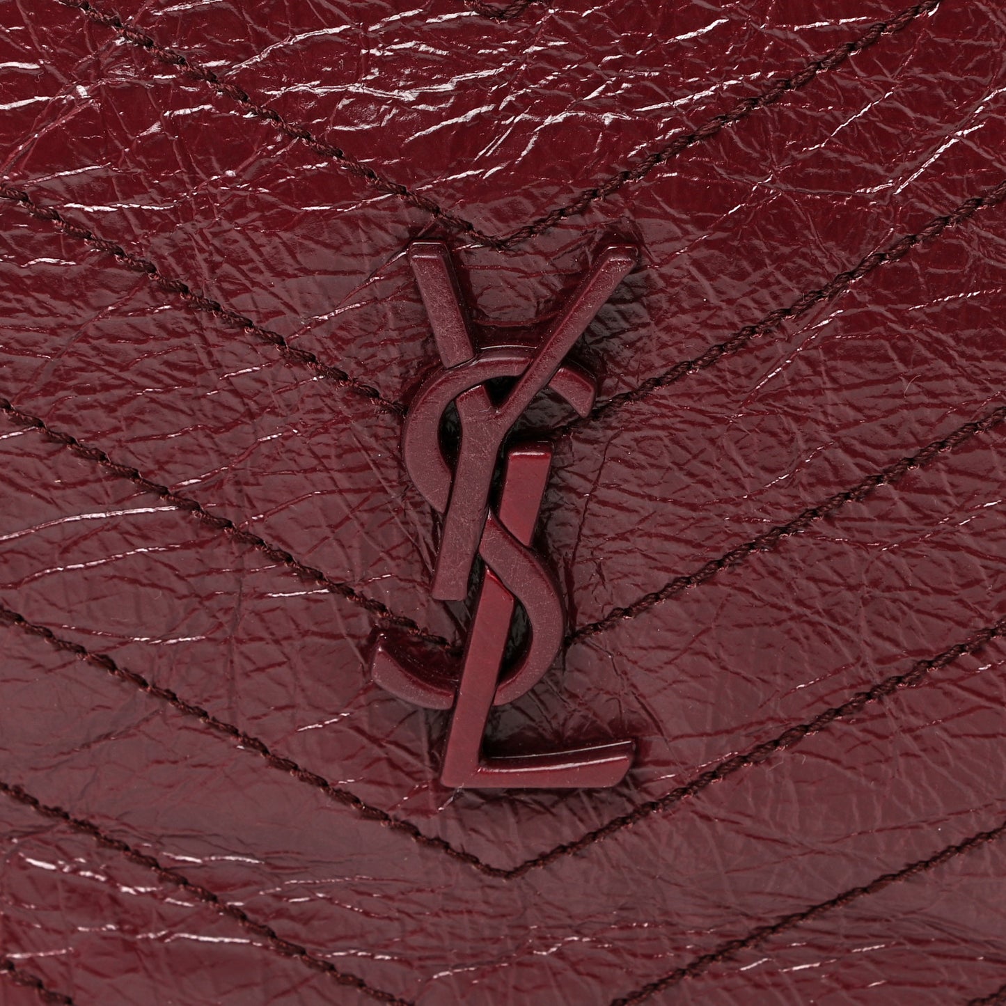 Crinkled Calfskin Matelasse Monogram Niki Shoulder Bag Rouge Legion