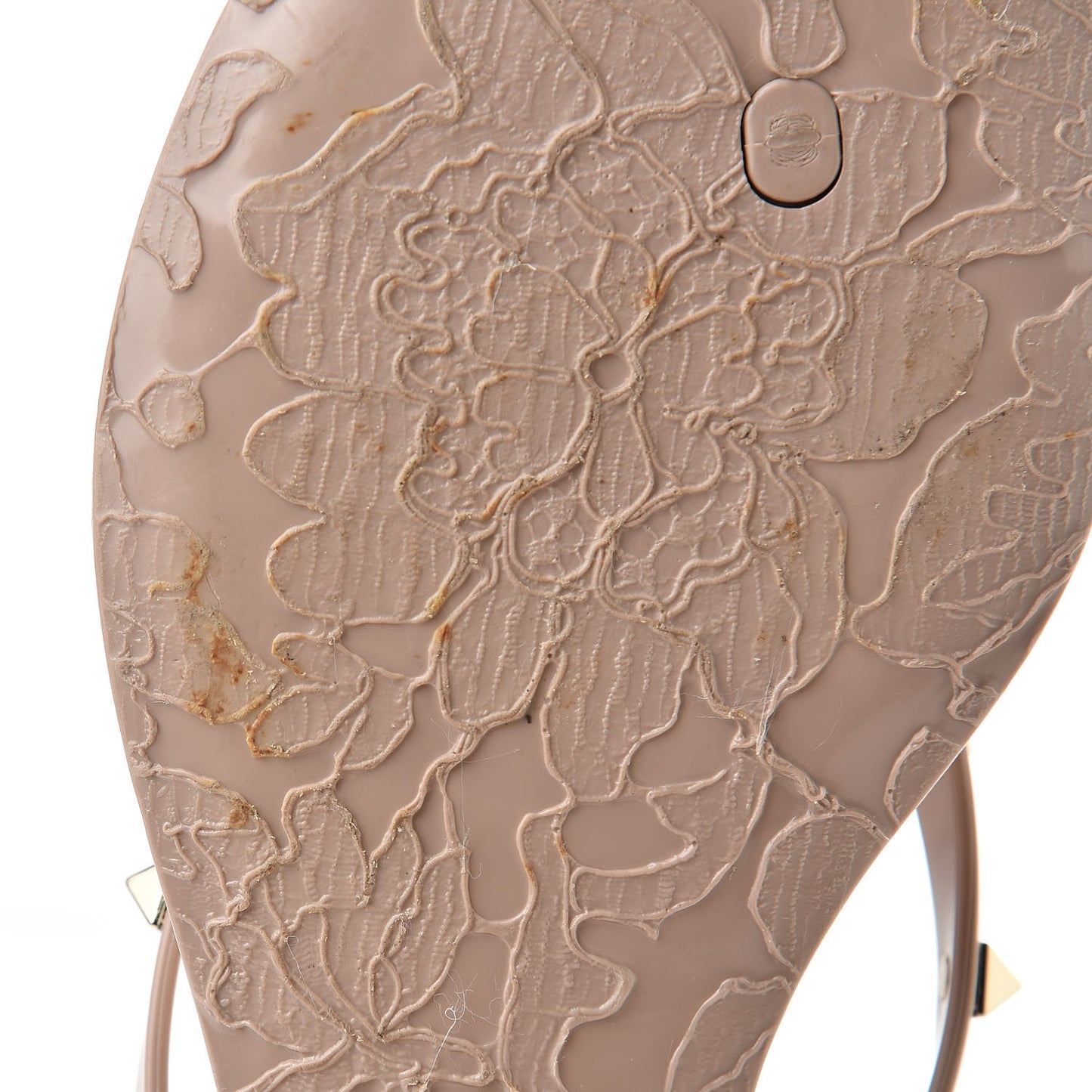 PVC Jelly Rockstud Bow Thong Sandals 41 Poudre