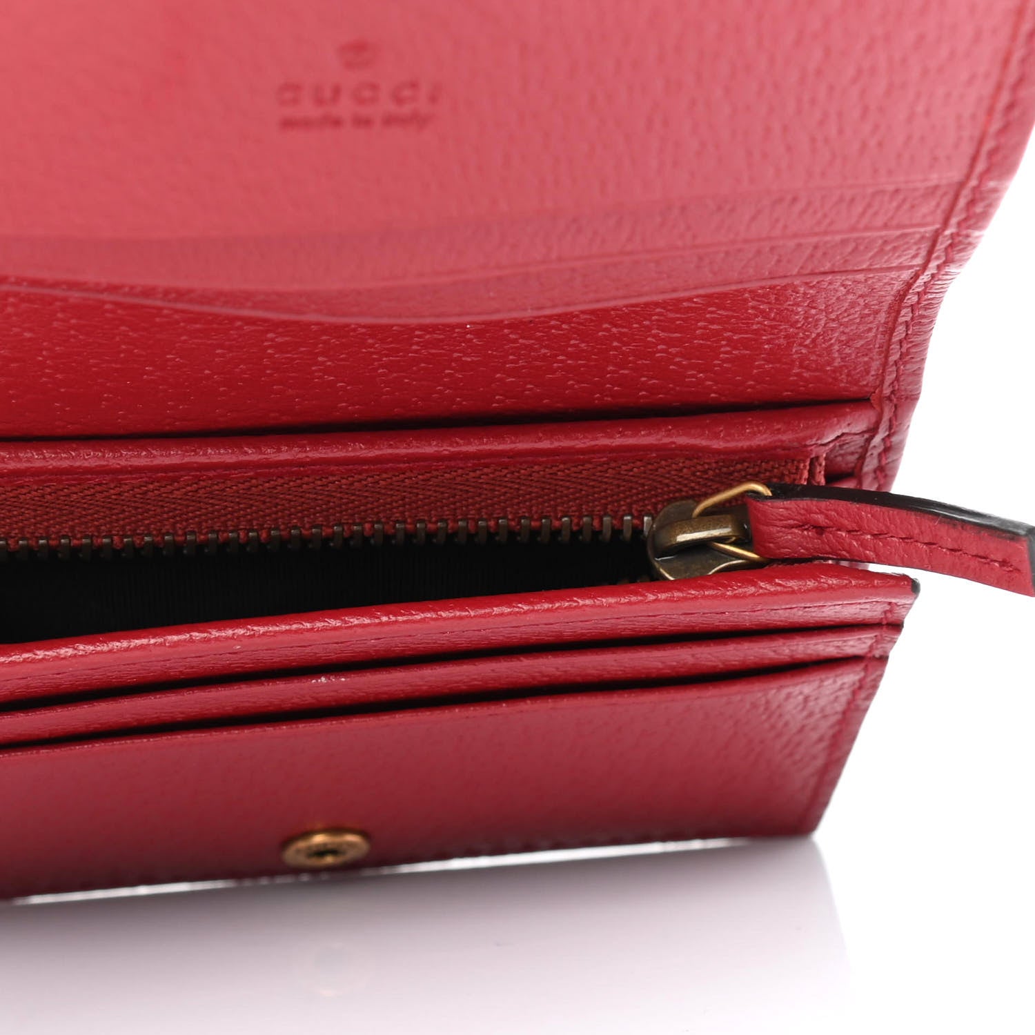 Gucci GG Supreme Monogram Queen Margaret Card Case Red 4 of 4