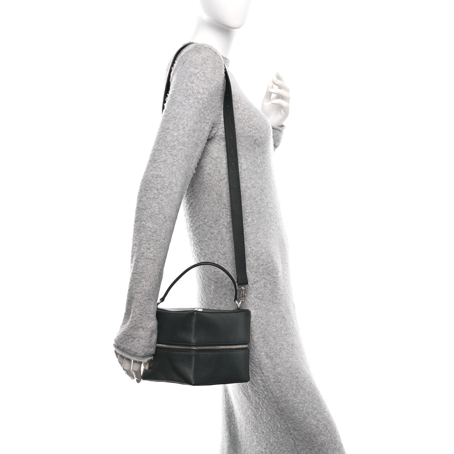 Balenciaga Dolly Calfskin 4X4 Shoulder Bag Black White 3 of 19