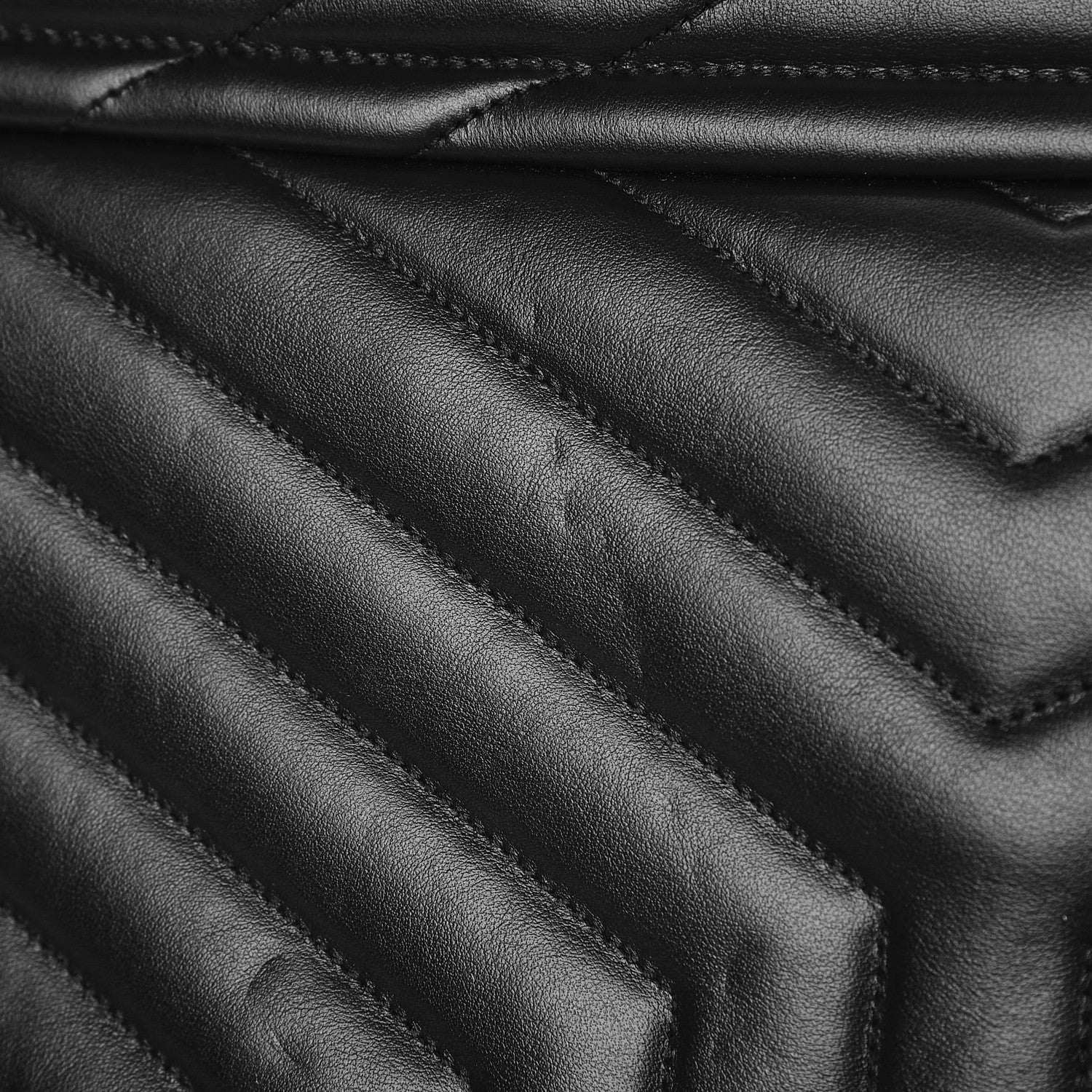 Saint Laurent Calfskin Y Quilted Monogram Large Loulou Chain Satchel Black 9 of 9