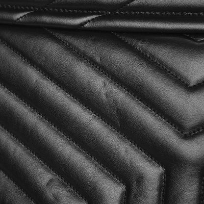 Saint Laurent Calfskin Y Quilted Monogram Large Loulou Chain Satchel Black 9 of 9