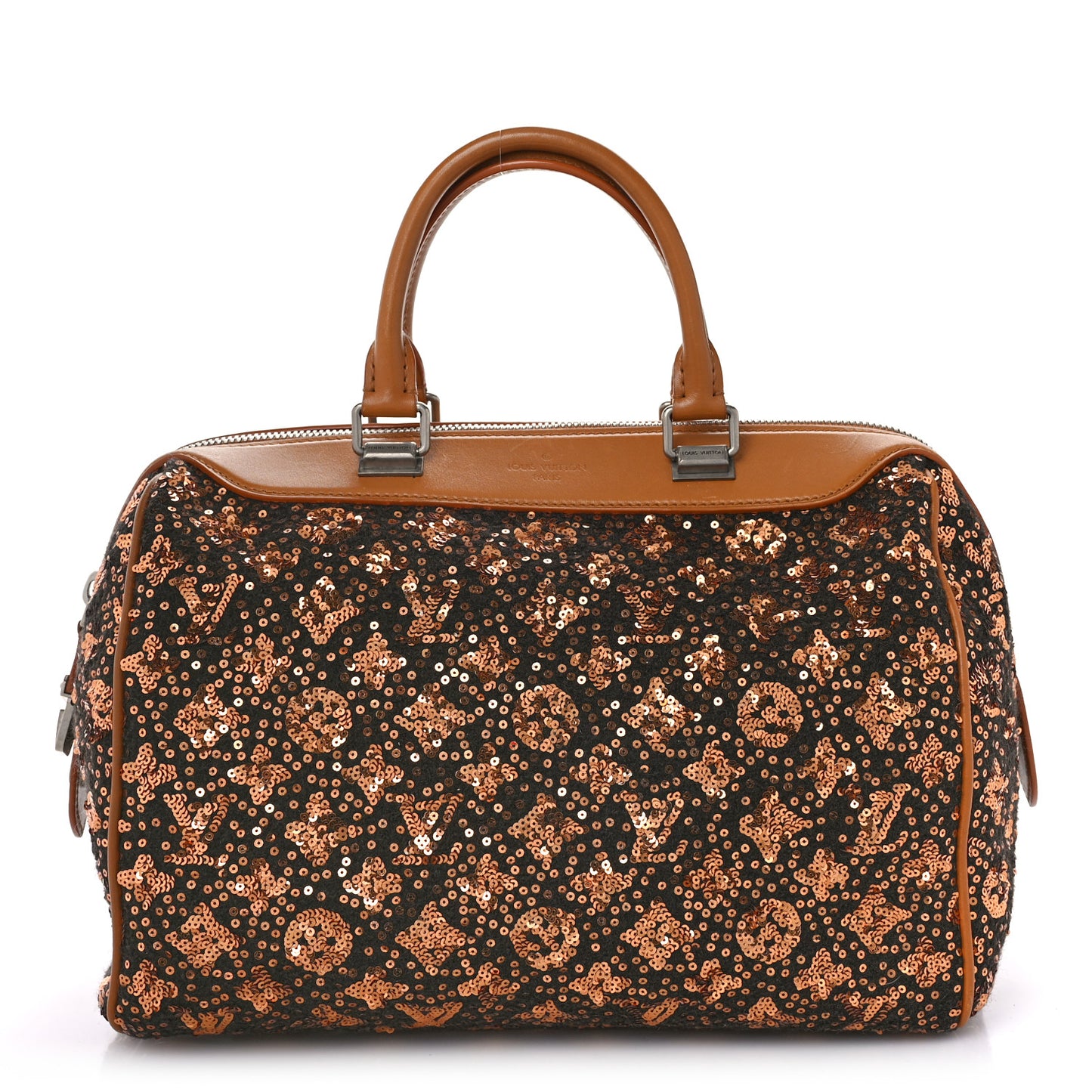 Sequin Monogram Sunshine Express Speedy Gold