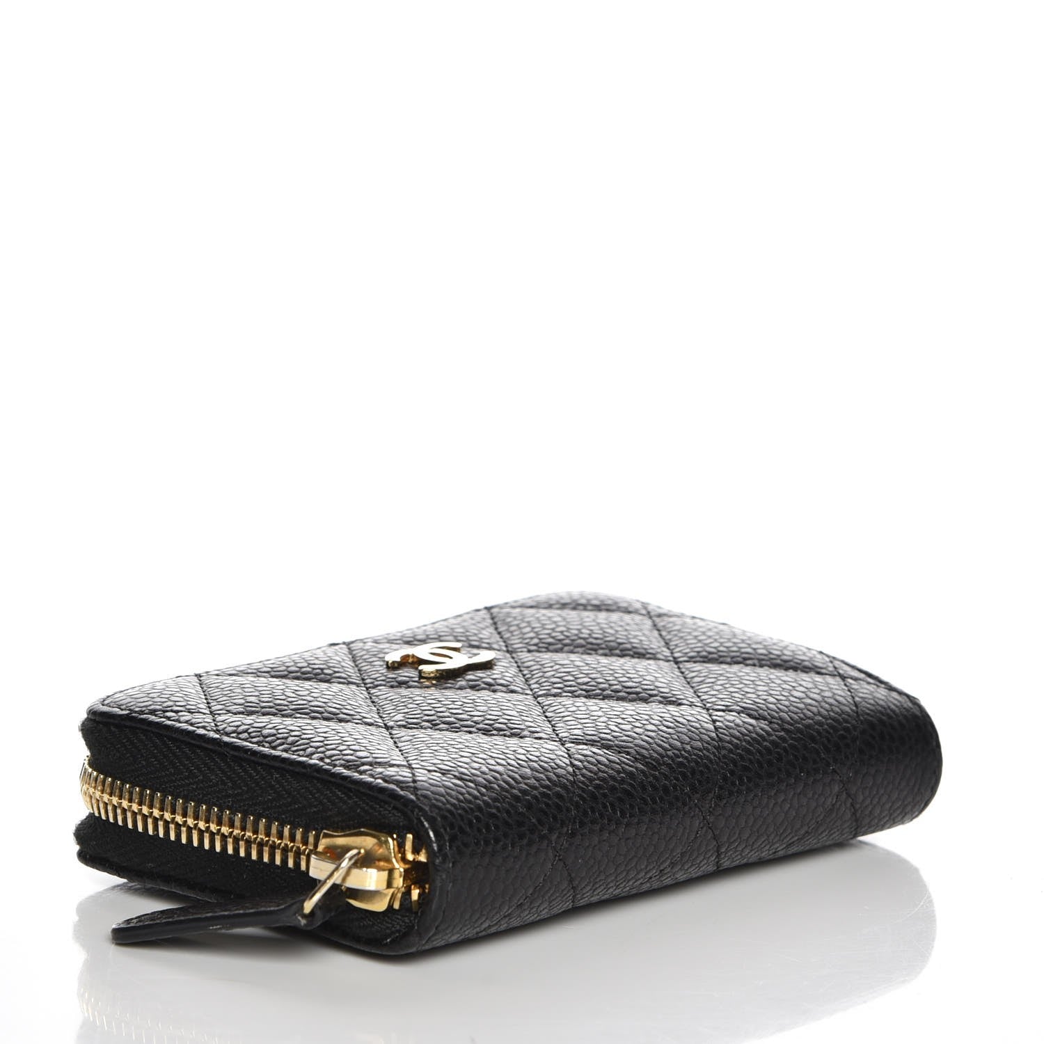 Chanel Caviar Quilted Zip Coin Purse Black 4 of 8