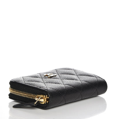 Chanel Caviar Quilted Zip Coin Purse Black 4 of 8