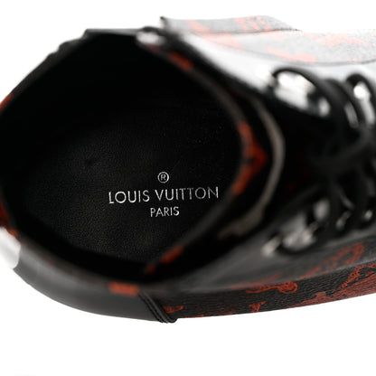 Louis Vuitton Patent Calfskin Catogram Star Trail Ankle Boots 38.5 Black Marron 6 of 10