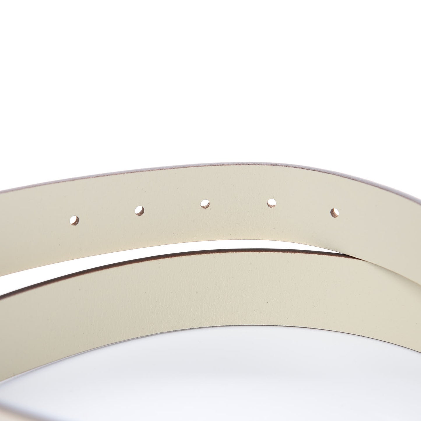 Margaux Calfskin Studded Interlocking G 30mm Belt 95 38 Mystic White