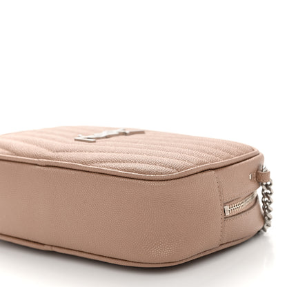 Saint Laurent Grain De Poudre Matelasse Monogram Mini Lou Camera Bag Dark Beige 10 of 11
