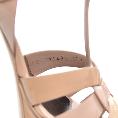 Saint Laurent Patent Tribute 75 Platform Sandals 37.5 Pale Pink 8 of 9