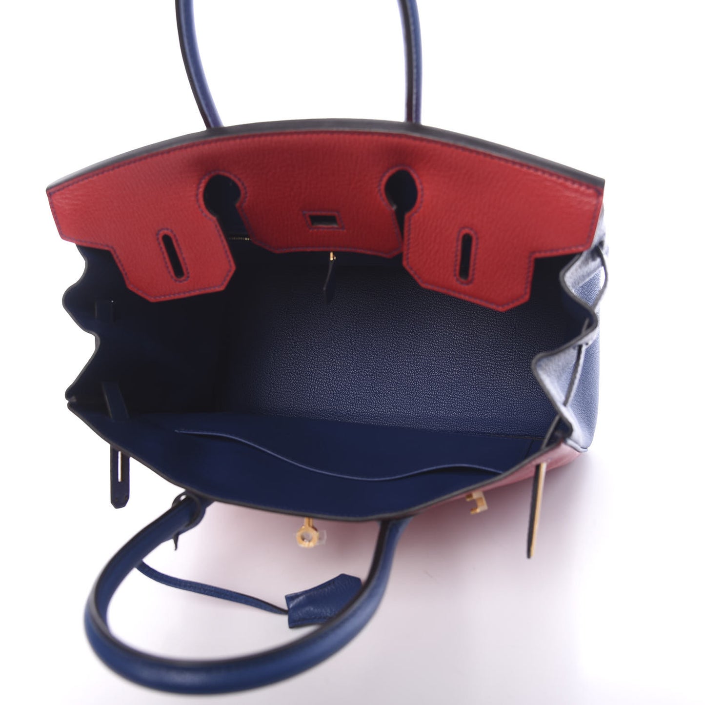 Chevre Mysore Horseshoe Birkin 30 Rouge Casaque Bleu Brighton