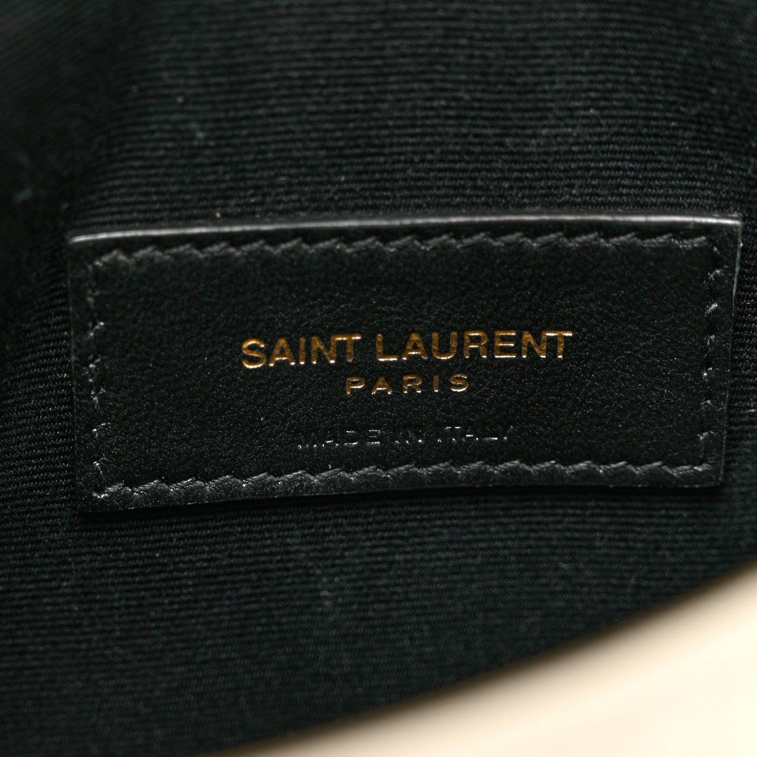 Saint Laurent Calfskin Crocodile Embossed Monogram Uptown Baby Pouch Perle 5 of 7