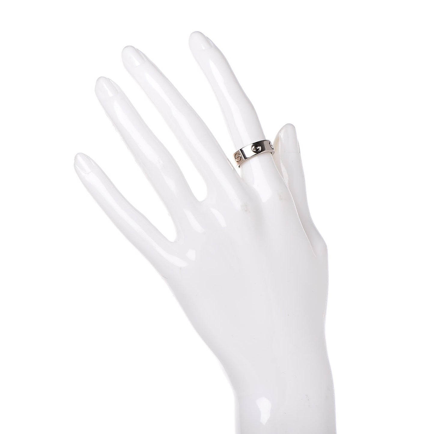 18K White Gold 5.5mm LOVE Ring 49 4.75