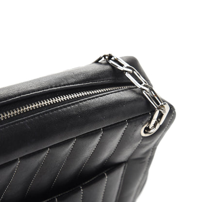 Chanel Lambskin Vertical Quilted Mademoiselle Small Camera Case Black 10 of 15
