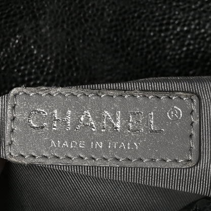 Chanel Crumpled Caviar Quilted Maxi Elastic Flap Black 6 of 10