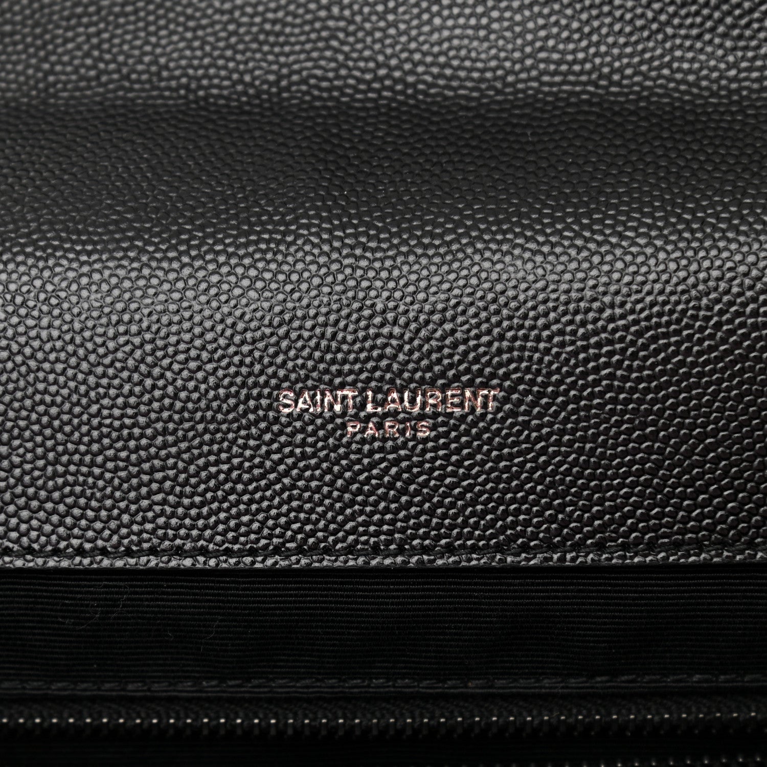 Saint Laurent Grain De Poudre Textured Mixed Matelasse Large Triquilt Monogram Monochrome Satchel Black 6 of 14