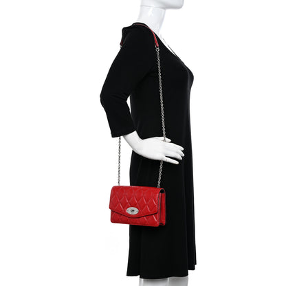 Mulberry Shiny Buffalo Quilted Darley Shoulder Bag Red 2 of 13
