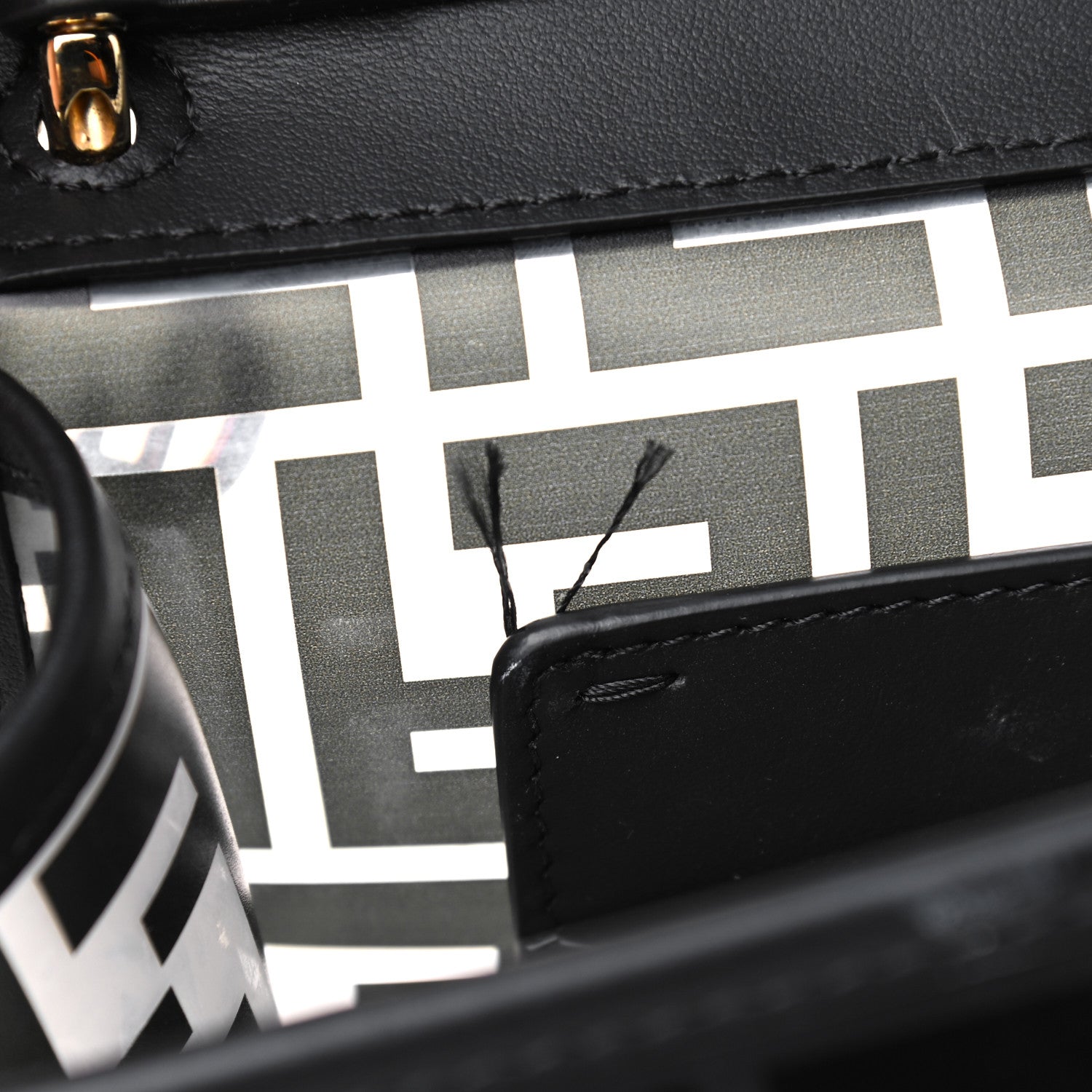 Fendi TPU FF Vitello Century F is Fendi Kan I Shoulder Bag Black 6 of 13
