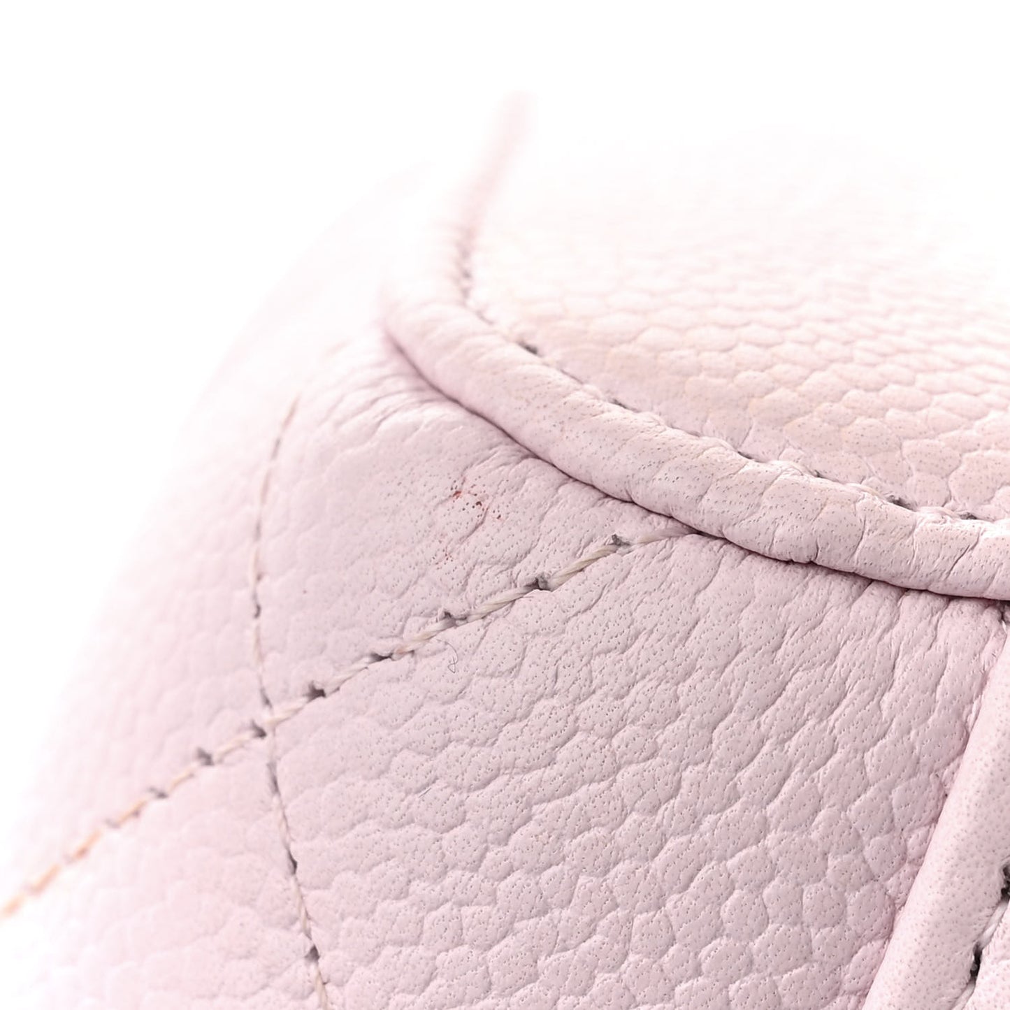 Caviar Quilted Tiny CC Mini Vanity Case With Chain Light Pink